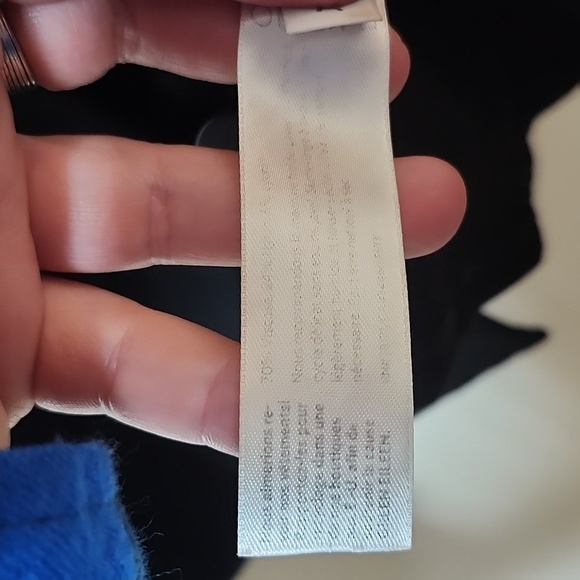 Eileen Fisher Black Stretch Three Button Long Sleeve Blazer Size Petite Large - Picture 6 of 8